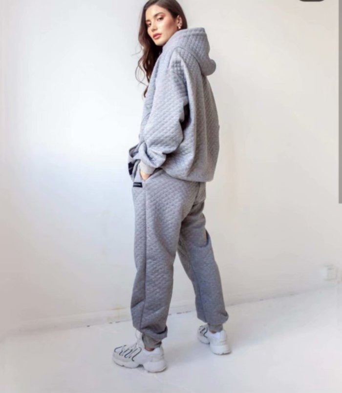 Casual Sports Style Two-piece Hooded Suit