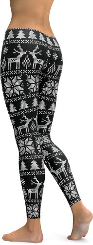 B&W Ugly Christmas Leggings