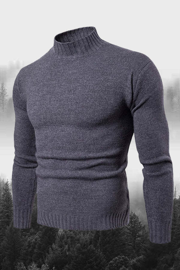 Half Turtleneck Solid Color Sweater