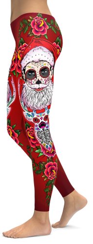 Santa & Rudolph Sugar Skull Leggings