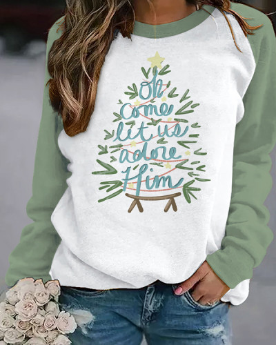 Oh Come Let Us Adore Him Christmas Sweatshirt