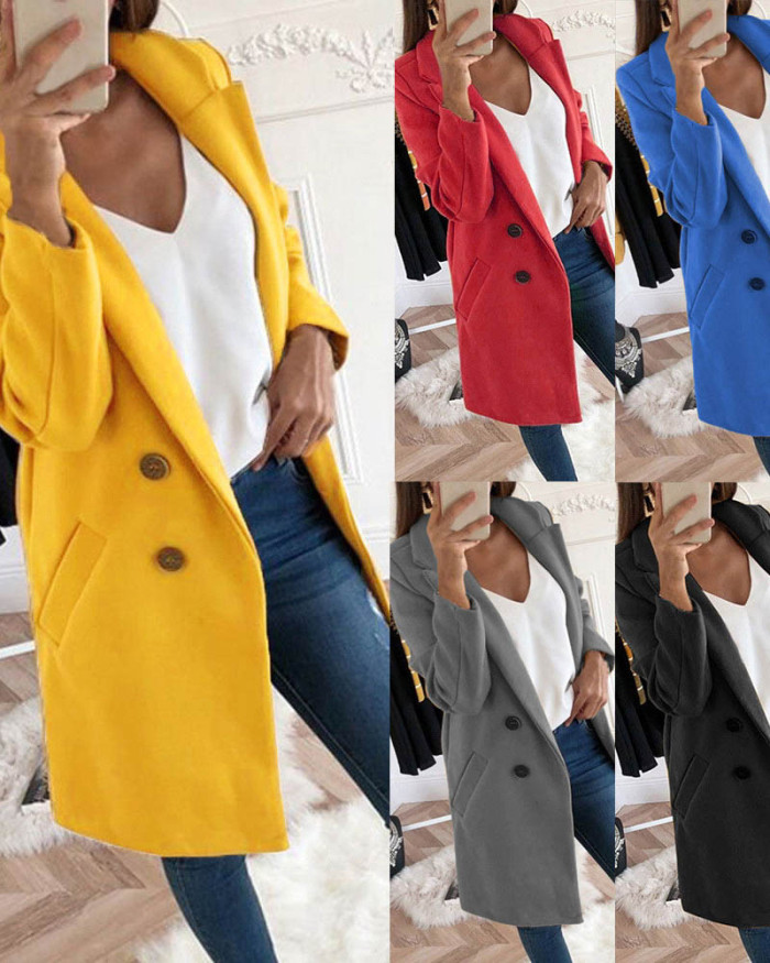 Slim-fit multicolor woolen coat