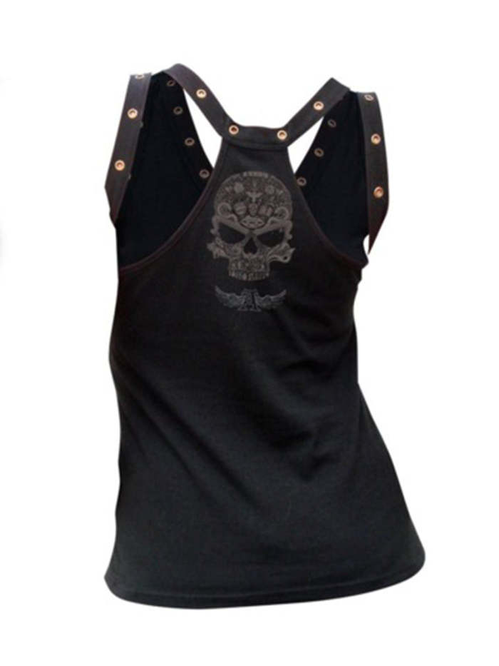 Skull Print Casual Sexy Punk Camisole