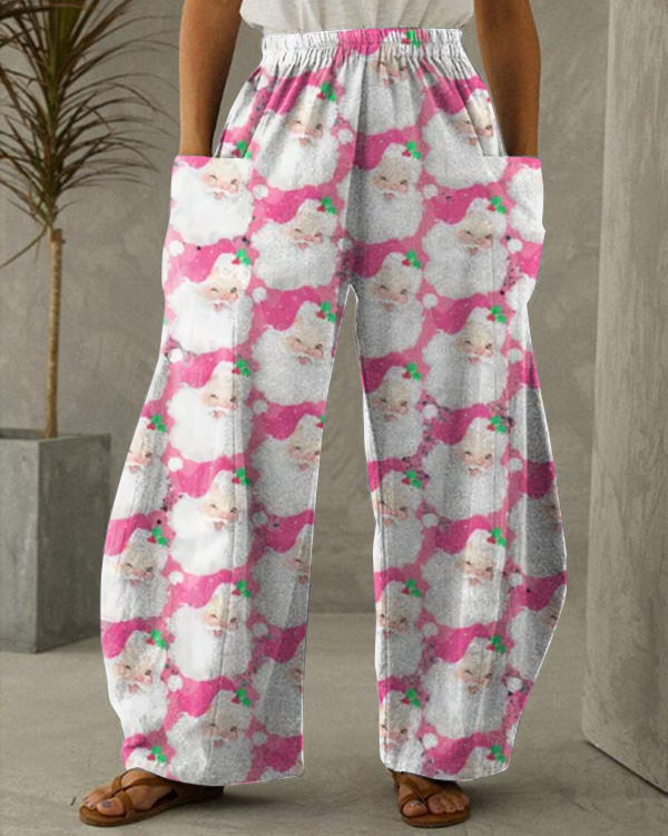 Pink Santa's Comfort Wide Leg Pants