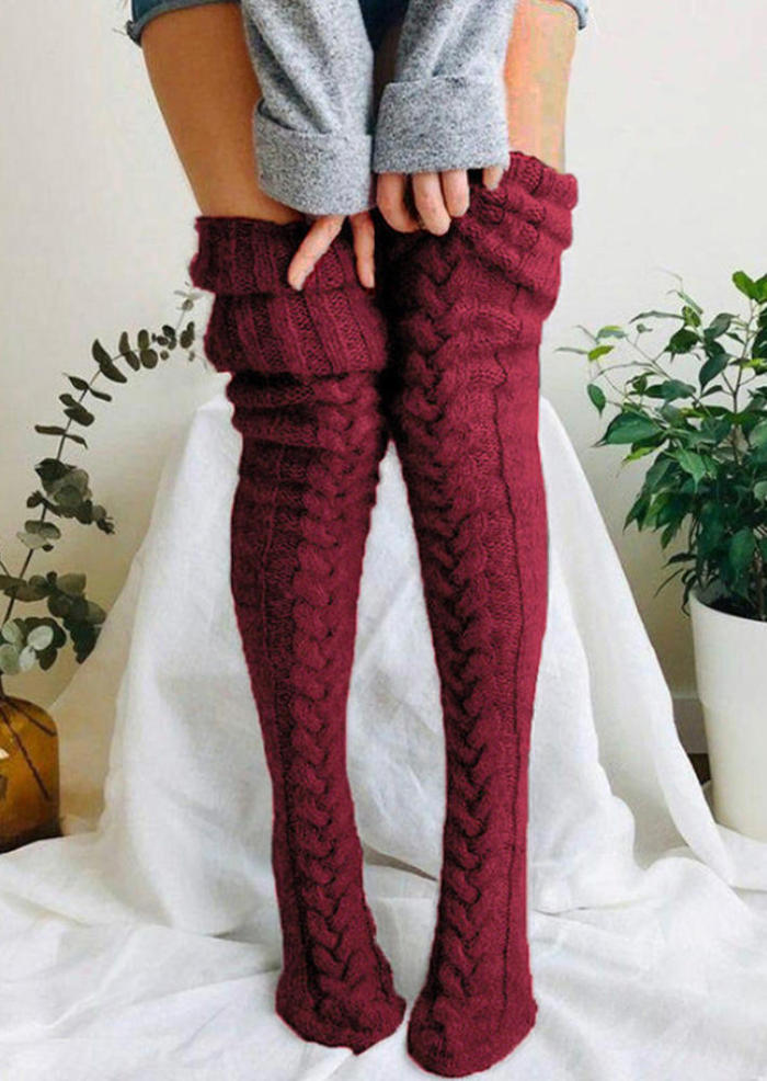 Soft Warm Thigh-High Socks