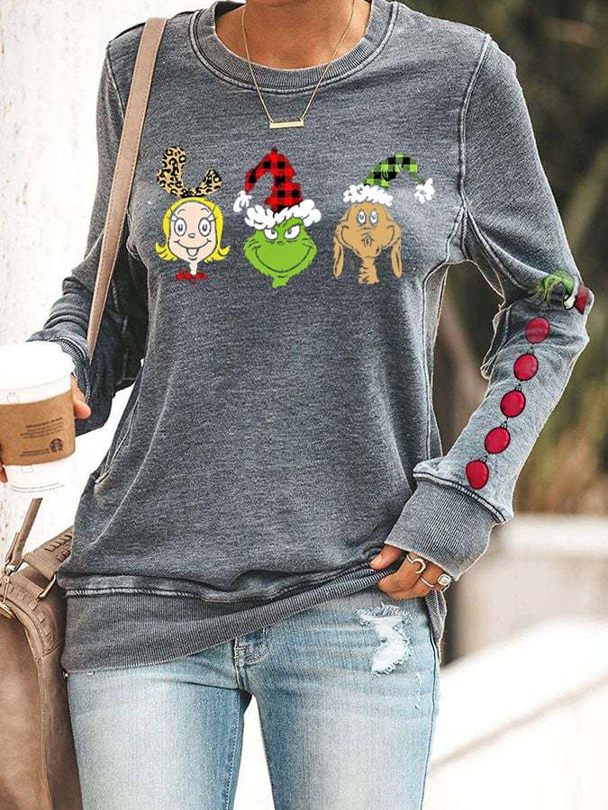 Women's Funny Christmas Printed Casual Sweatshirt