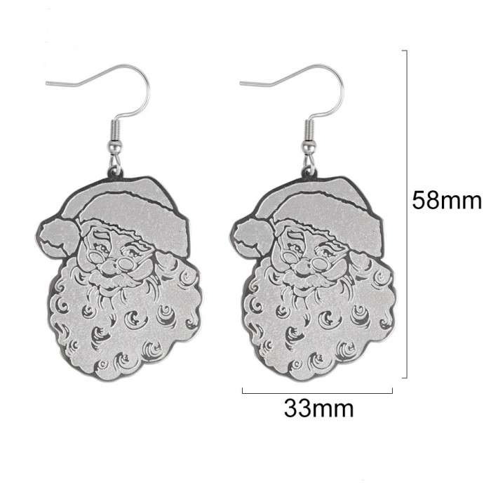 Christmas Santa Steel Earrings