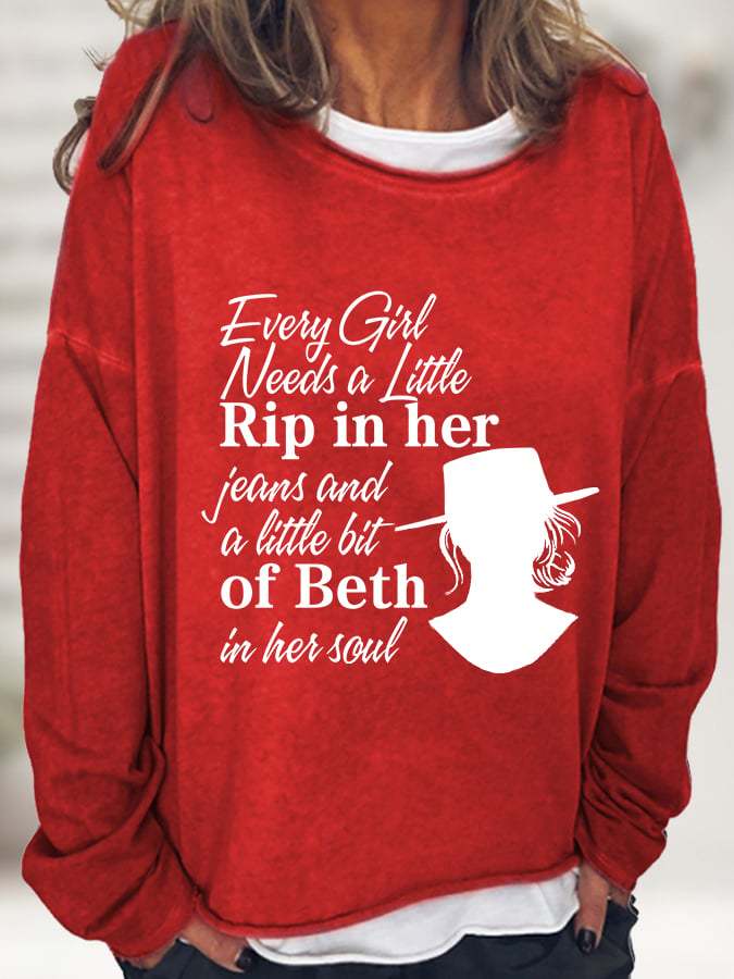 Women's Beth In Her Soul Print Sweatshirt