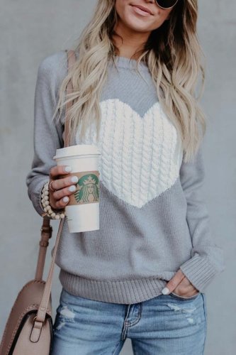 Florcoo Heart Shaped Sweater(4 Colors)