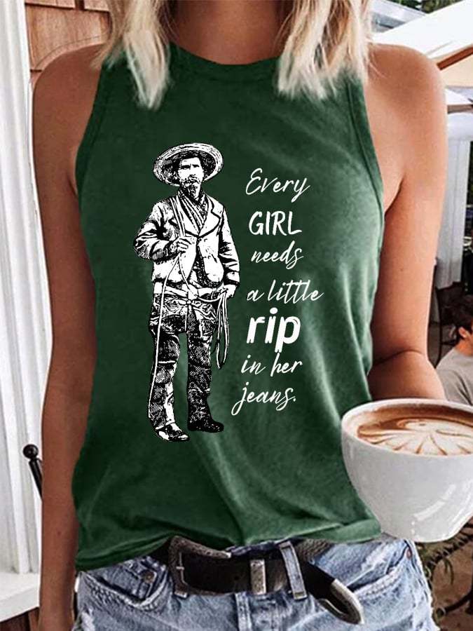 Women's Every Girl Needs A Little Rip In Her Jeans Vest