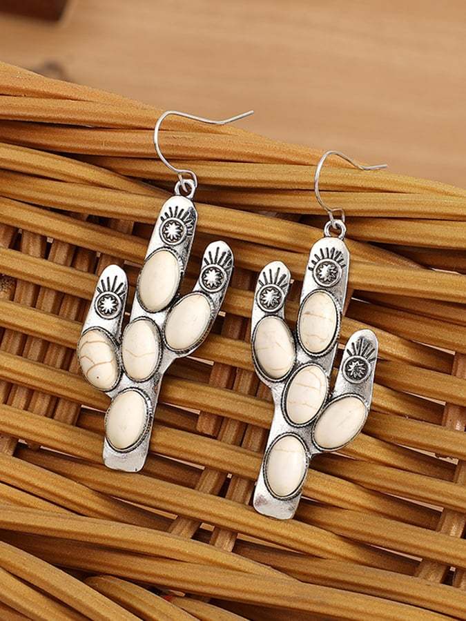 Women's Vintage Cactus Earrings