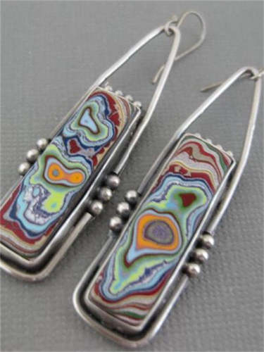 Wisherryy Colorful Natural Stone Inspired Earrings
