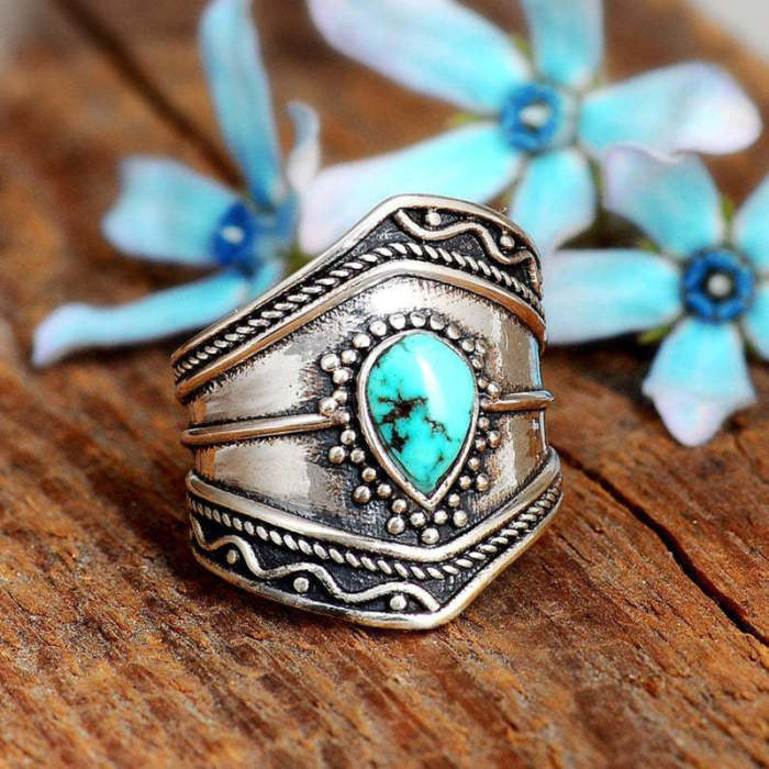 Western Vintage Turquoise Ring