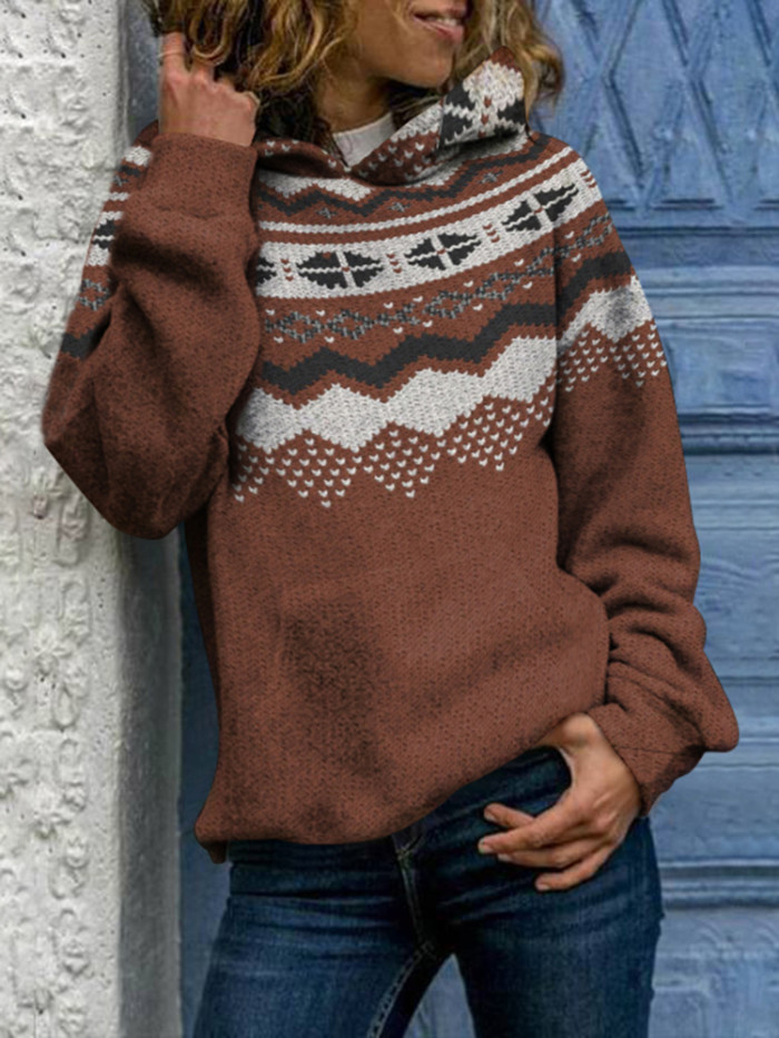 Vintage Icelandic Sweater Print Hoodie