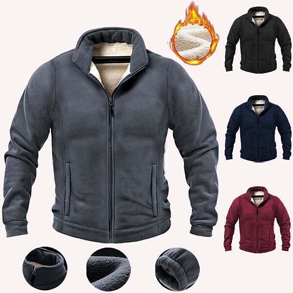 Men‘s Polar Loose Fleece Outdoor Long Sleeve Thickened Sweatshirt