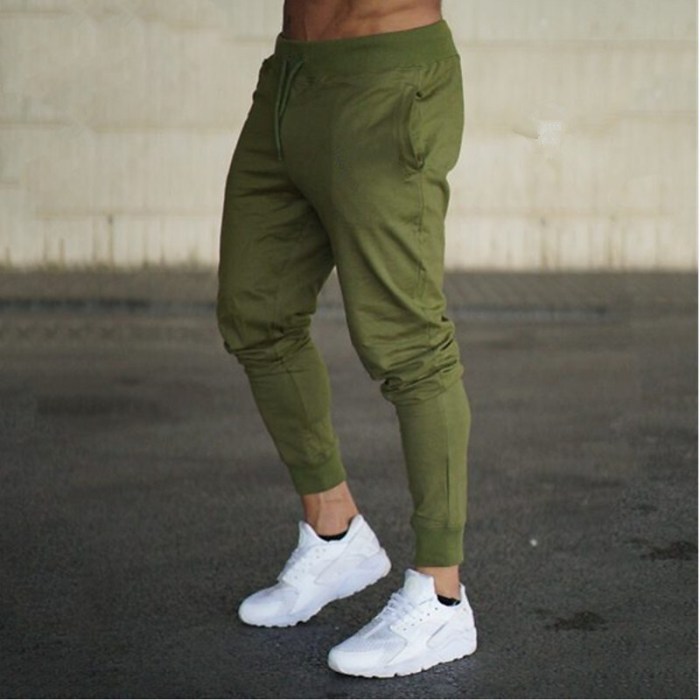 Men's Solid Color Pocket Drawstring Breathable Joggers Sweatpants