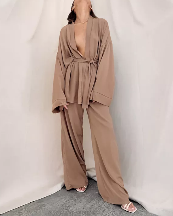 Chiffon Loose Two Piece Home Suit