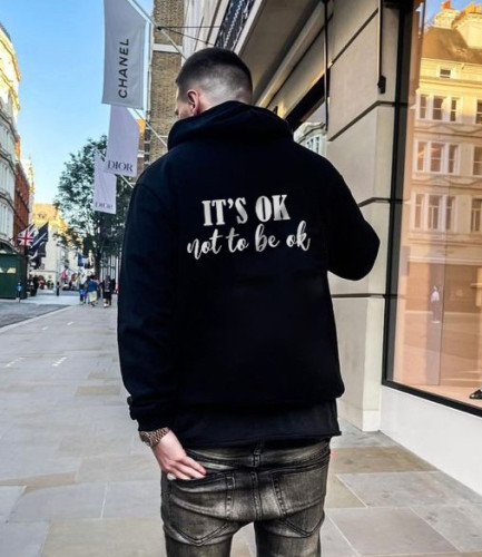 IT'S OK (NOT TO BE OK) Print Casual Hoodie