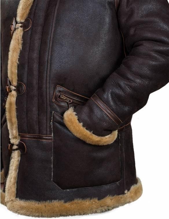 🎁New Year Sale🎁JACKET PILOT FROM SHEEPSKIN B-7 ARCTIC PARKA ART.208[FREE SHIPPING TODAY]