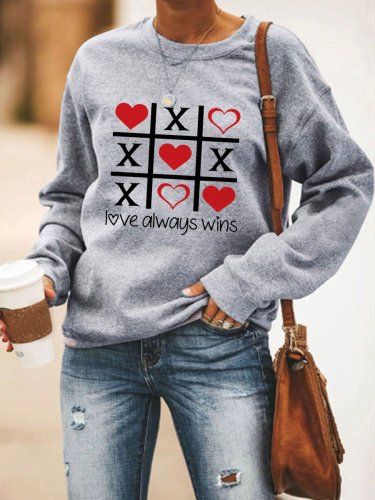 Fashion Print Long-Sleeved Sweatshirt