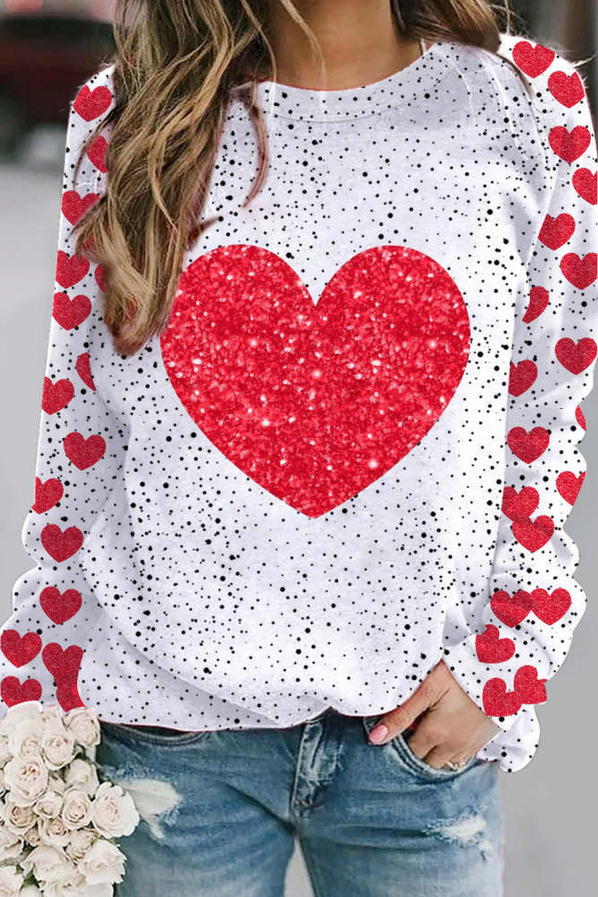 Valentine's Day Love Heart Sweatshirt