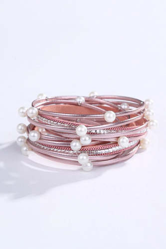 Pink Pearl Stacking Bracelet