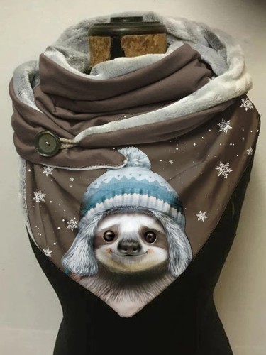 Winter Sloth Casual Scarf and Shawl