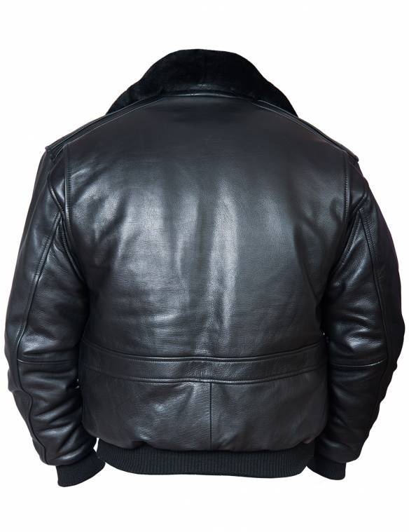 (NEW ARRIVALS) A-2 FLIGHT LEATHER JACKET WITH LINER BLACK