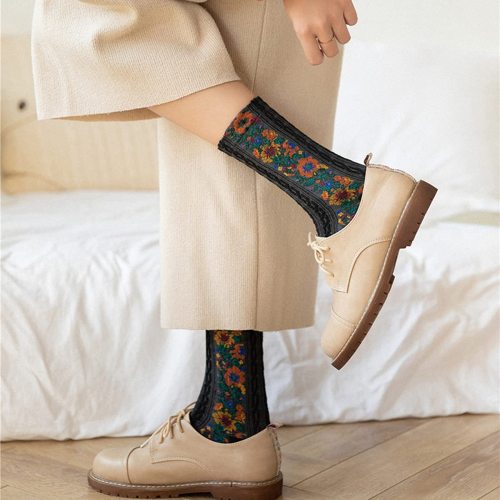 Vintage Embroidered Floral Socks(🎁New Year Sale)Buy more save more