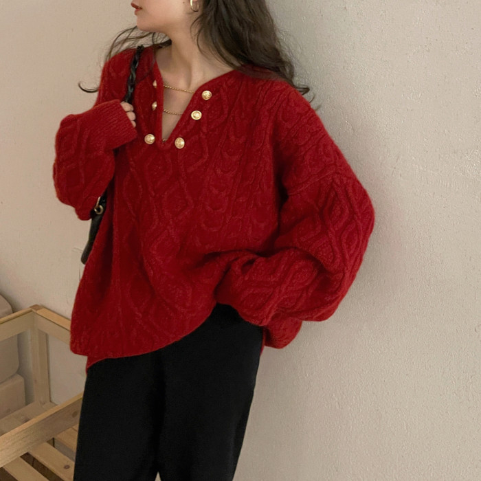 Twist Gentle Elegant Pullover Sweater Top