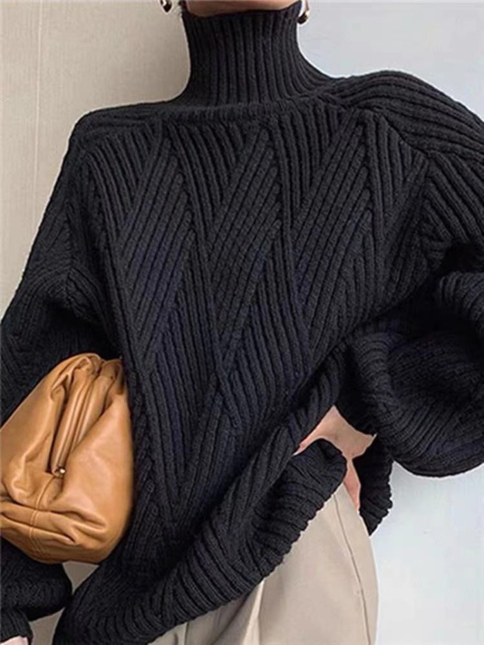 Lazy Style Turtleneck Sweater