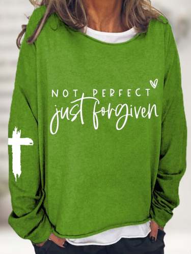 Women's Not Perfect Just Forgiven Casual Long-Sleeve T-Shirt