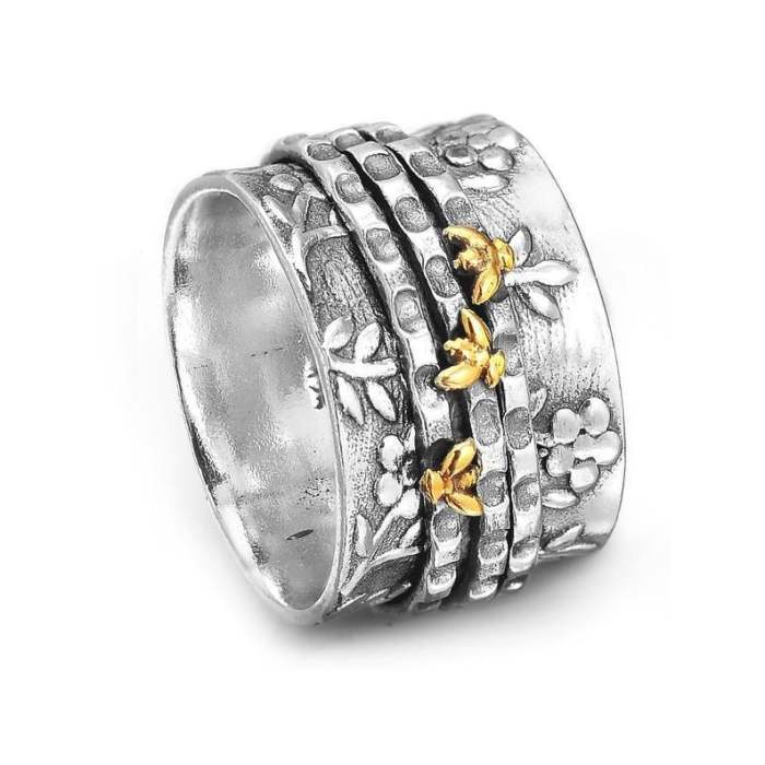 Last Day 75% OFFLittle Bee Flower Ring