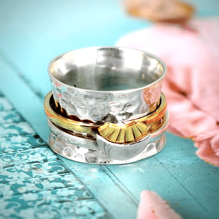 Last Day 75% OFFSun and Moon Spinner Ring - ''Thank you for always being my side''