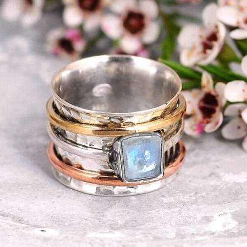 Last Day 75% OFFChunky Moonstone Meditation Ring