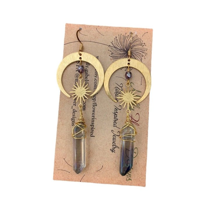 Last Day 75% OFFNatural Life Gemstone Gold Earrings