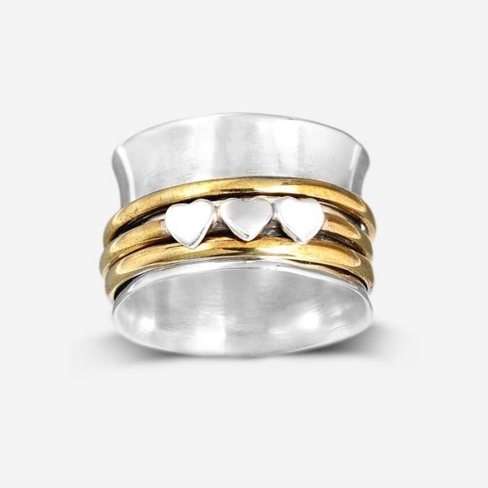 Last Day 75% OFFHeart-Shaped Gold Wrap-Around Ring