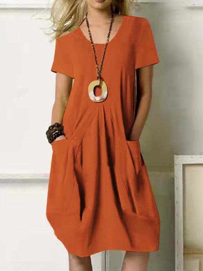 Women's Casual Elegant Cotton Linen Dress