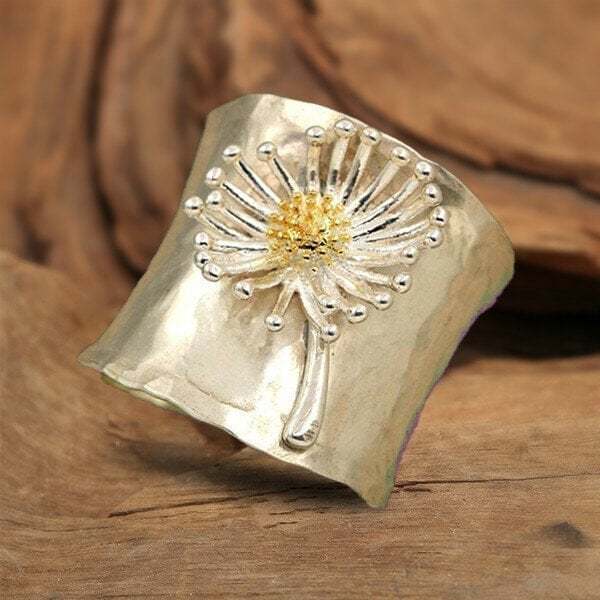 Last Day 75% OFFBlooming Daisy Wide Band Ring
