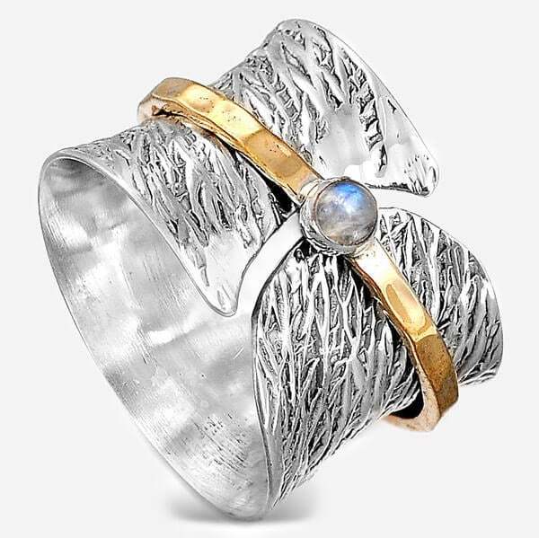 Last Day 75% OFFCrescent Rotating Gemstone Ring