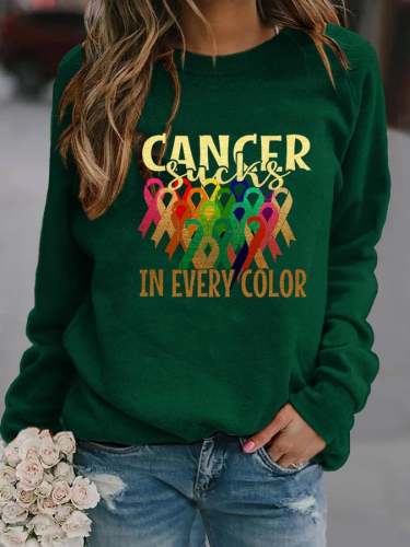 Breast Cancer Print Sweatshirt
