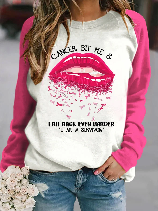 Fashion Colorblock Print Long Sleeve Sweatshirt