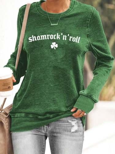 Women's Shamrock'n'roll On St Patrick's Day Casual Sweatshirt