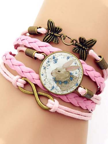 Women's Easter Bunny Vintage Butterfly Bracelet