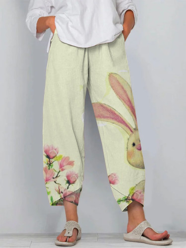 Women's Easter Bunny Loose Pants