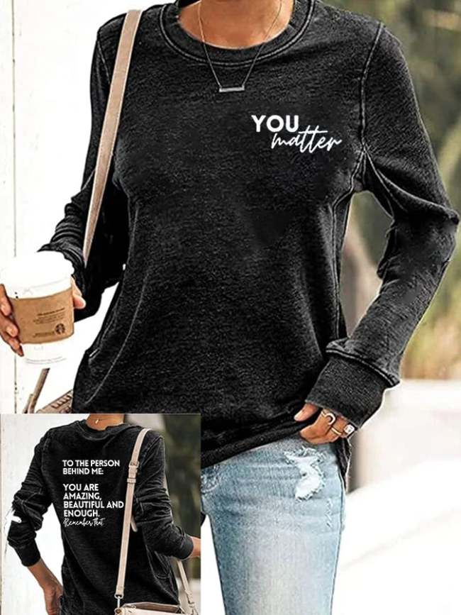 Fashion Print Long-Sleeve Sweatshirt