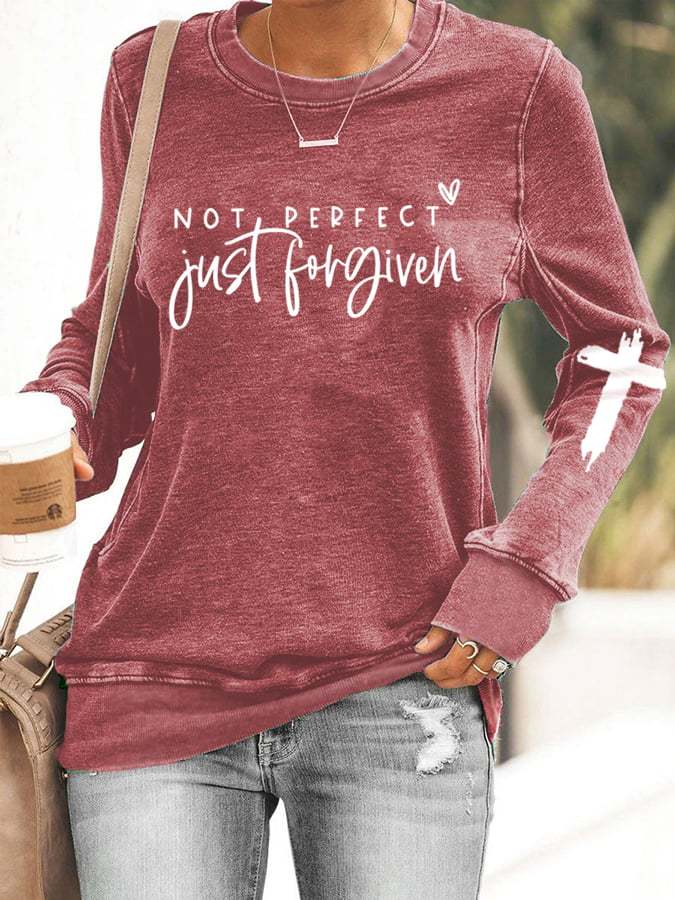 Women's Not Perfect Just Forgiven Casual Sweatshirt