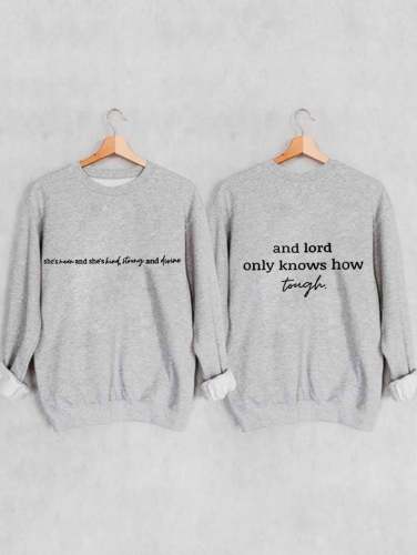 Women's She's Mean And She's Kind Print Casual Sweatshirt