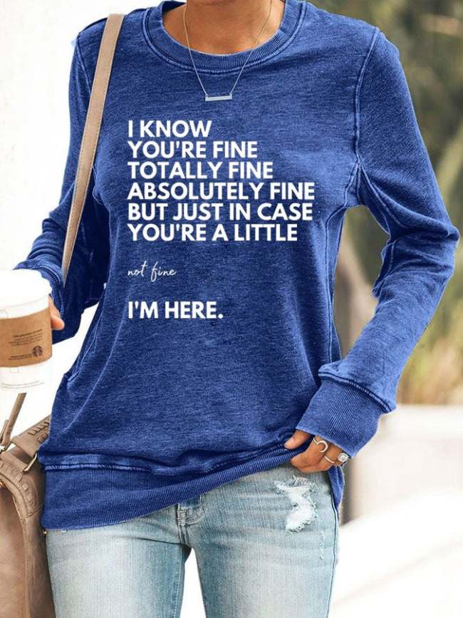 Fashion Letter Print Long Sleeve Sweatshirt