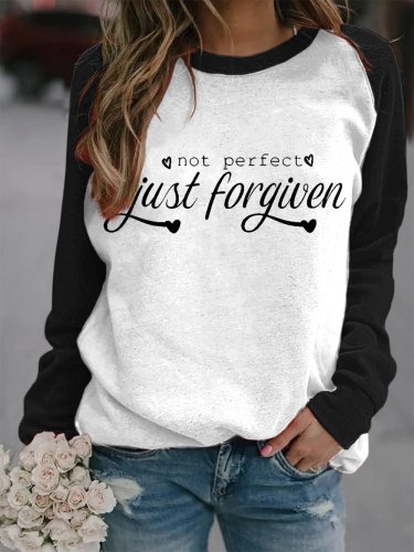 Women's Not Perfect Just Forgiven Print Sweatshirt